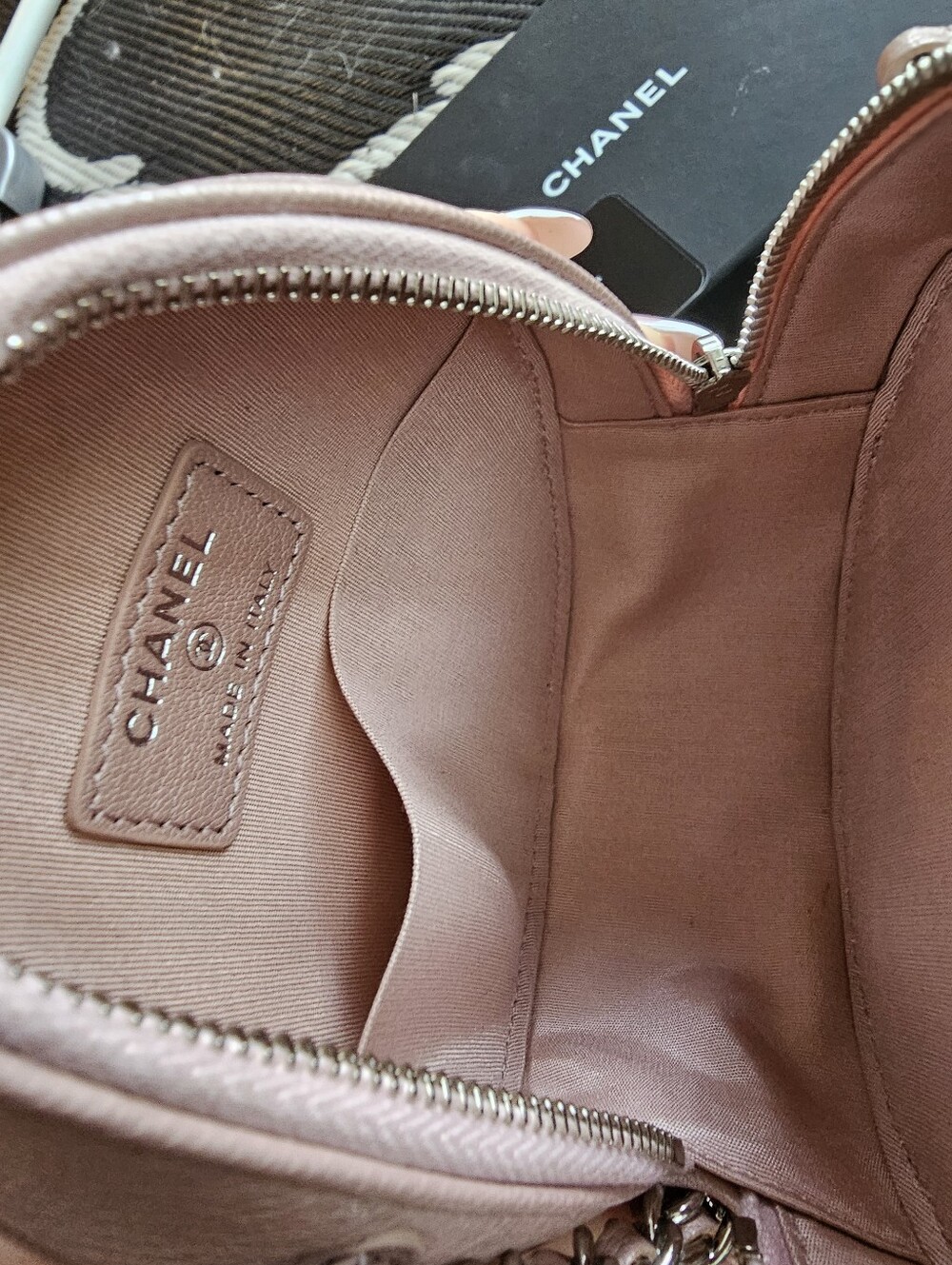 CHANEL Pink Camellia Quilted Round Crossbody - Picture 10 of 12